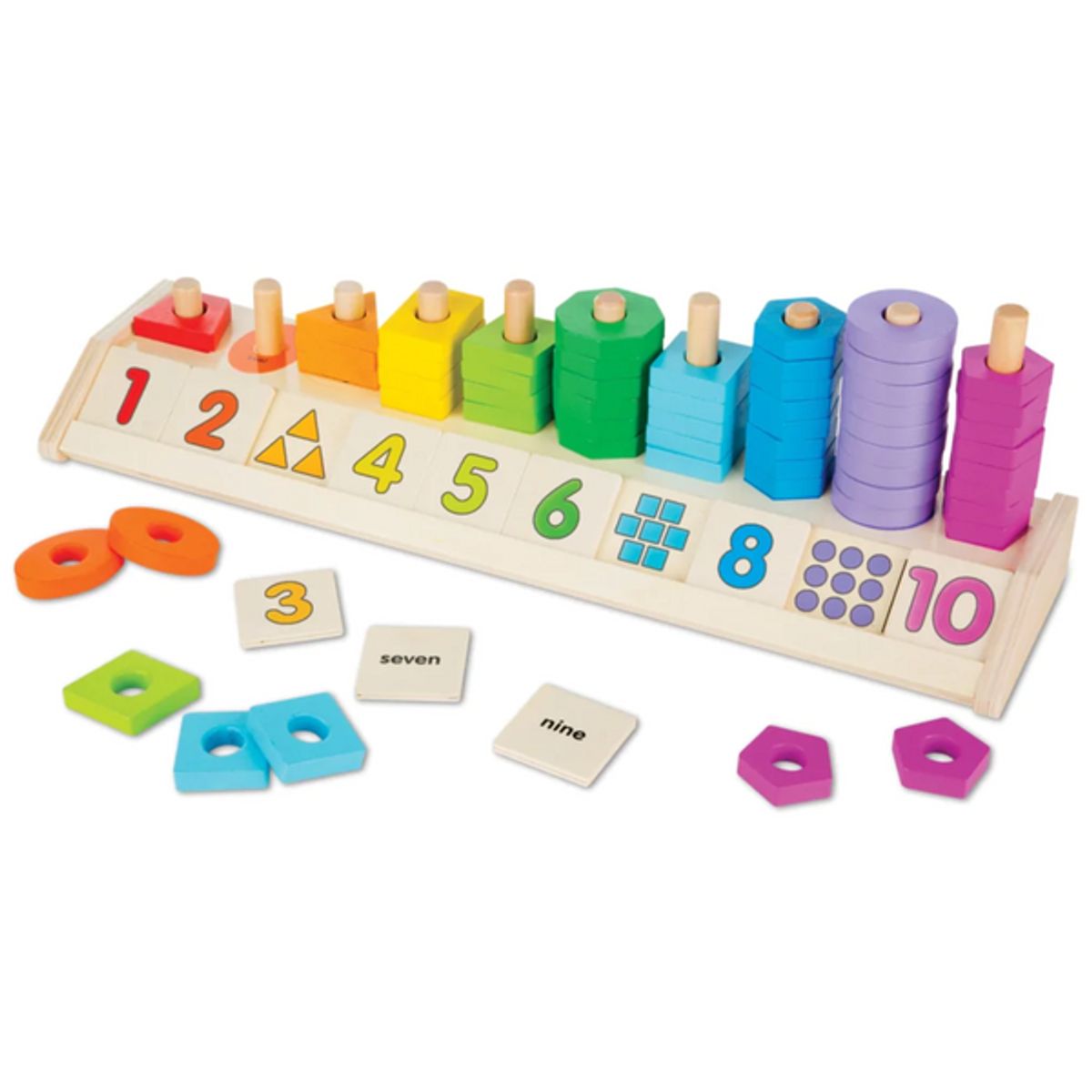 MELISSA & DOUG - Clasificación y apilable formas geométricas y números