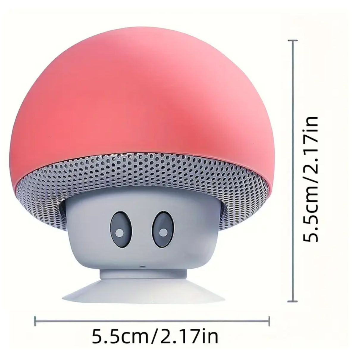 GENERICO - Parlante Portátil Cabeza de Hongo Bluetooth Melón Rojo