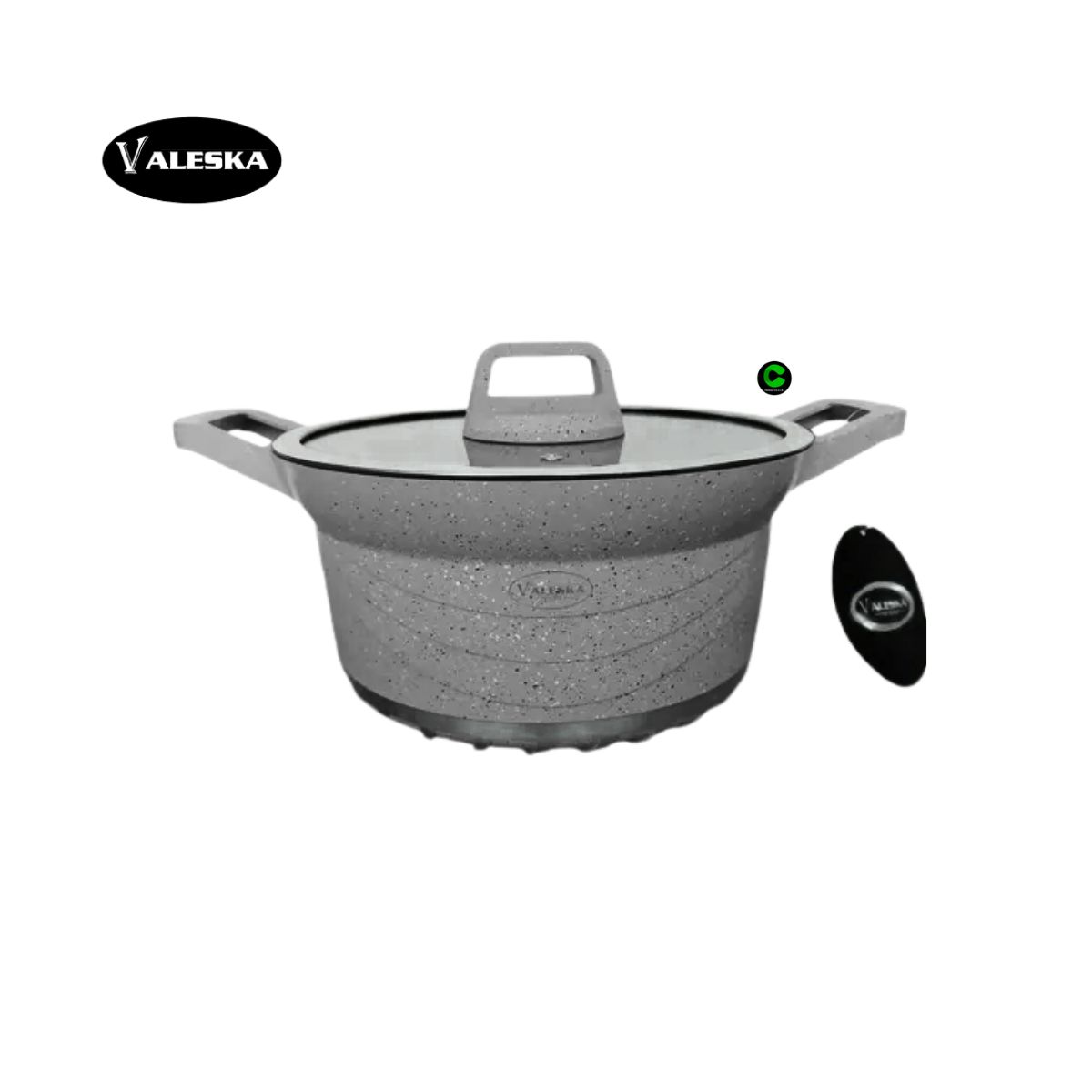 VALESKA - Juego de Ollas Roca Volcánica 10 Piezas Plomo VL-LET010