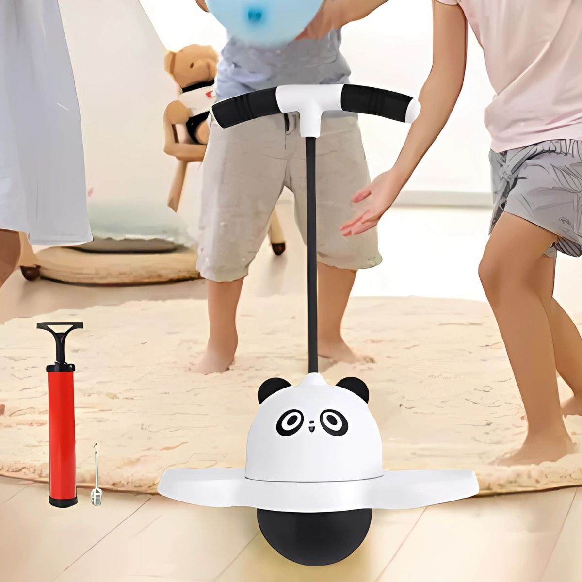 GENERICO - Pelota Saltarin con Luces led - Jumping Negro