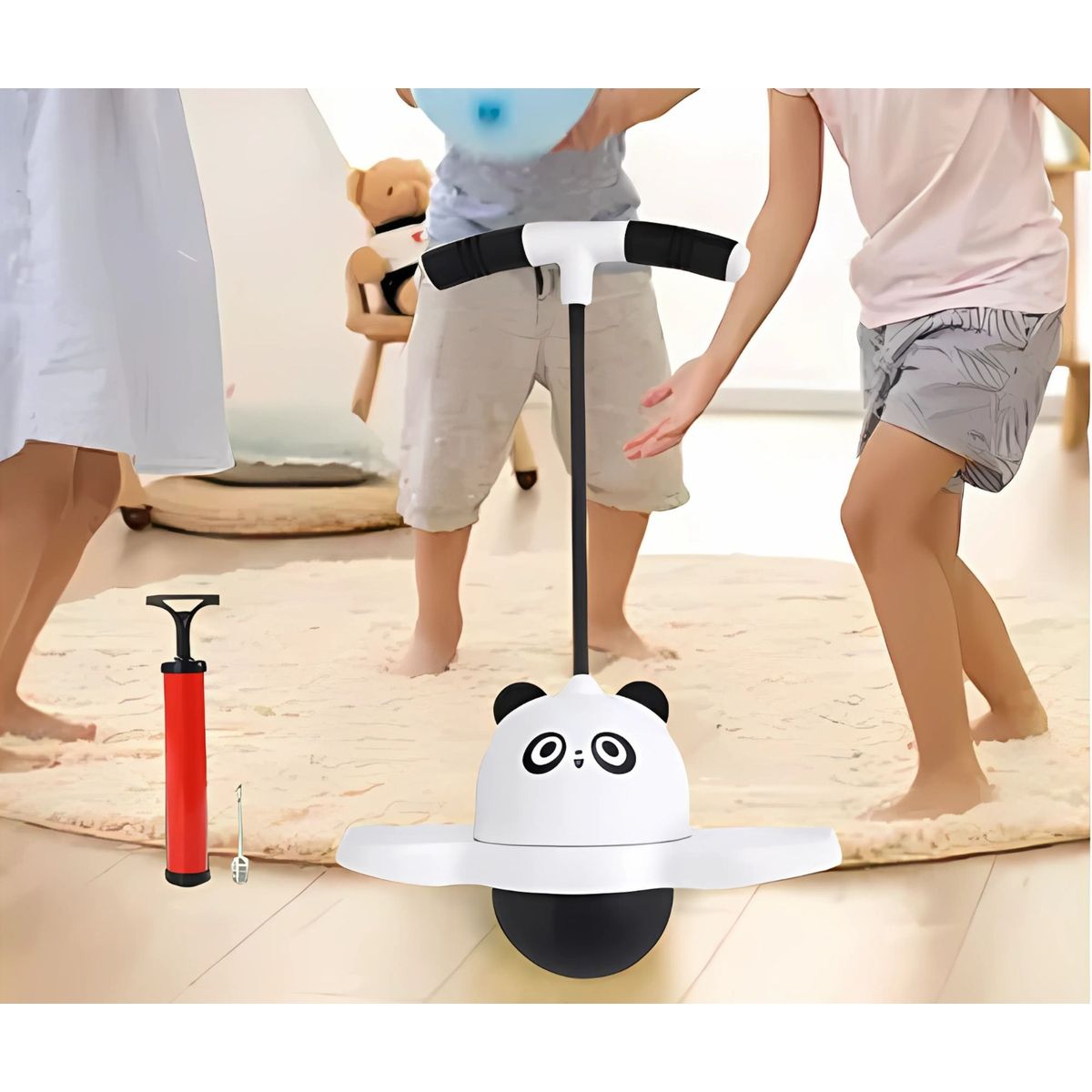 GENERICO - Pelota Saltarin con Luces led - Jumping Negro