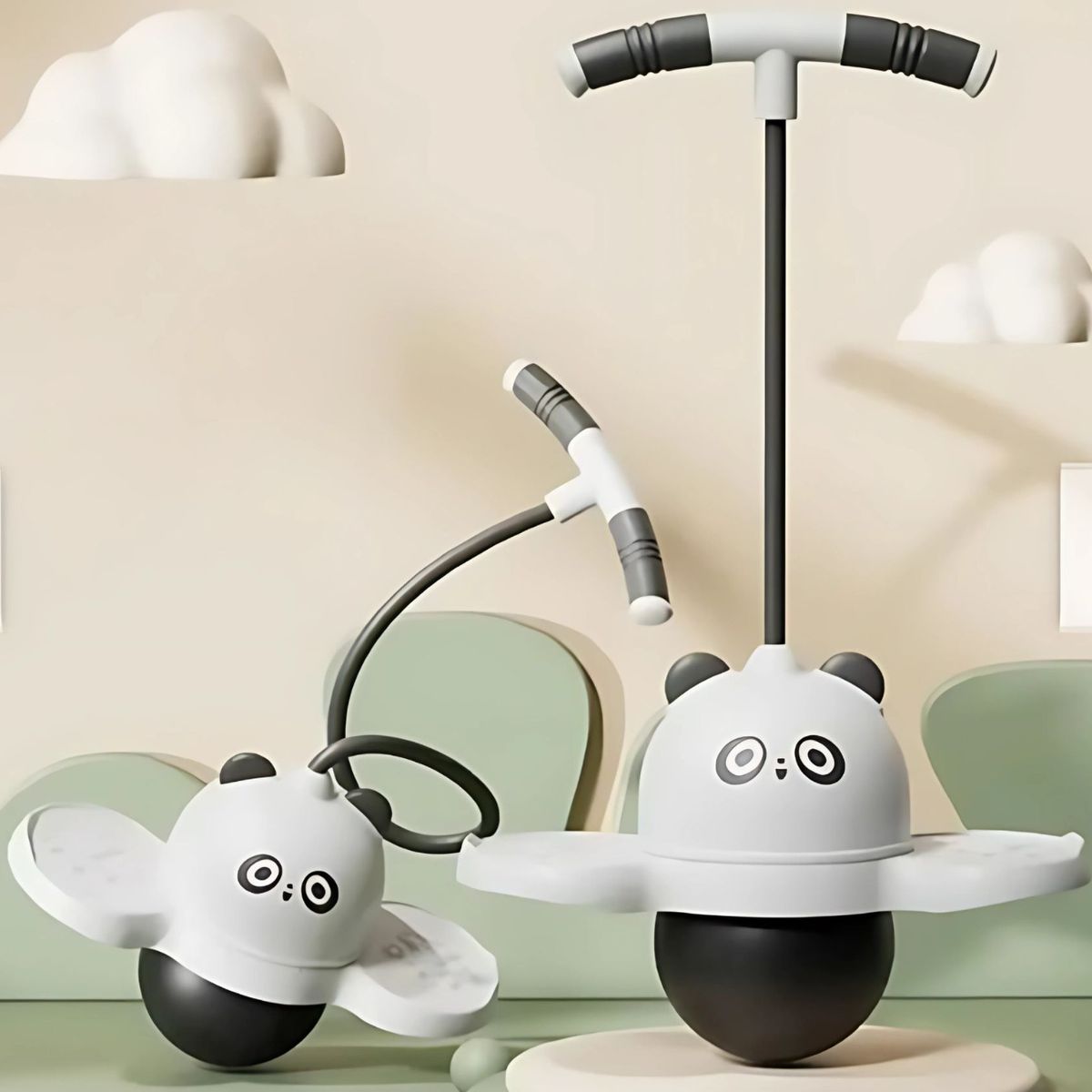 GENERICO - Pelota Saltarin con Luces led - Jumping Negro