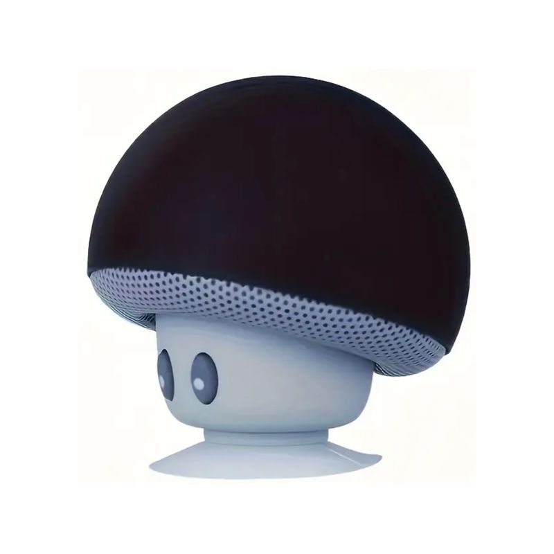 GENERICO - Parlante Portátil Cabeza de Hongo Bluetooth Negro