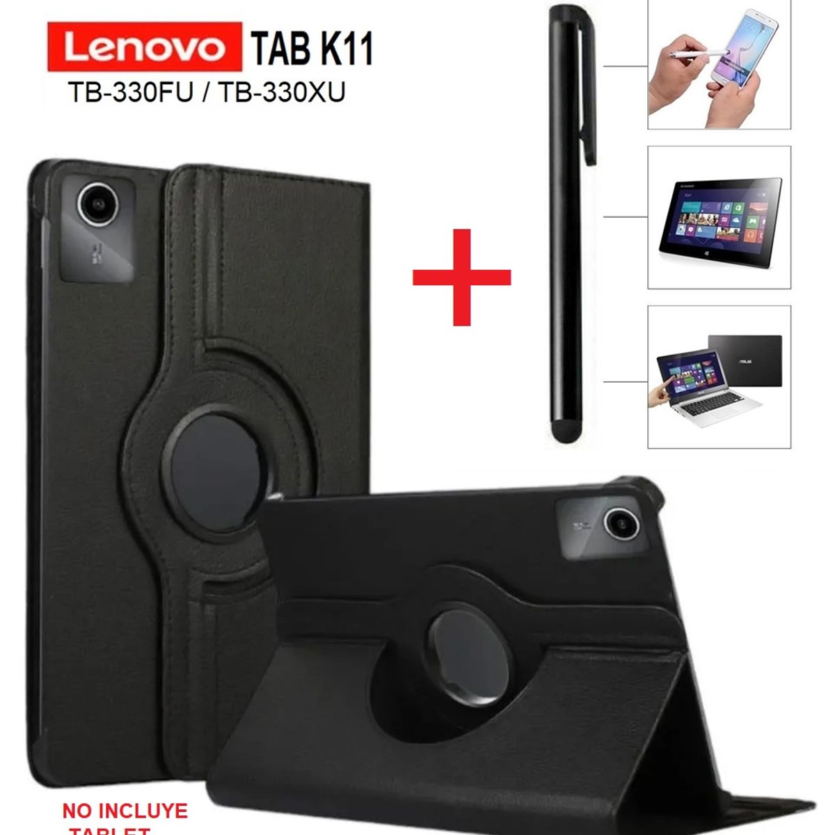GENERICO - Funda Giratoria + Lapiz Optico para Lenovo Tab K11 2024 TB-330FU 330XU