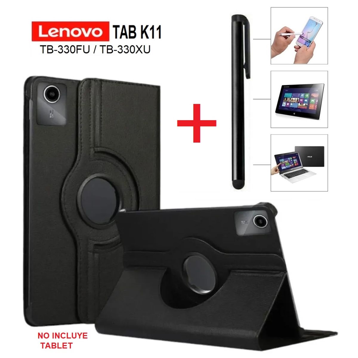GENERICO - Funda Giratoria + Lapiz Optico para Lenovo Tab K11 2024 TB-330FU 330XU