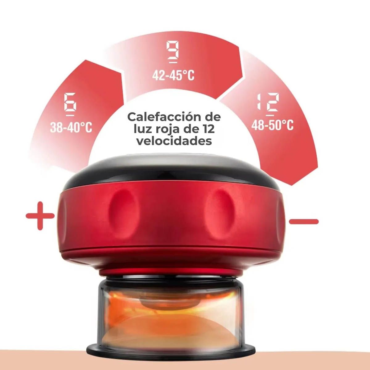 GENERICO - Masajeador Ventosa 4 EN 1 DIGITAL RECAGABLE