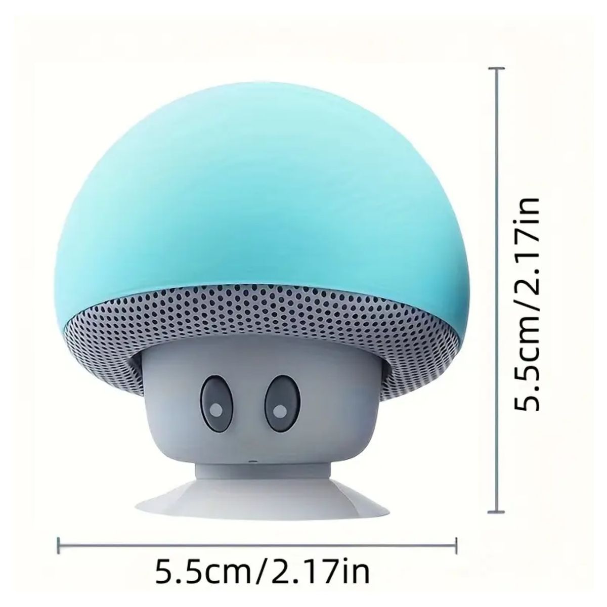 GENERICO - Parlante Portátil Cabeza de Hongo Bluetooth Azul Claro