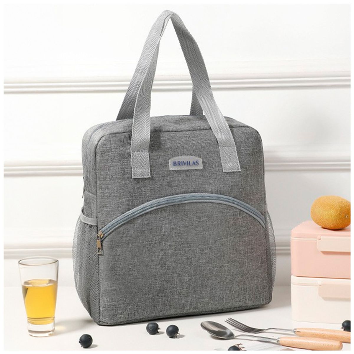 KELLER - Lonchera Térmica para Comida Y Alimentos Impermeable Plomo R33