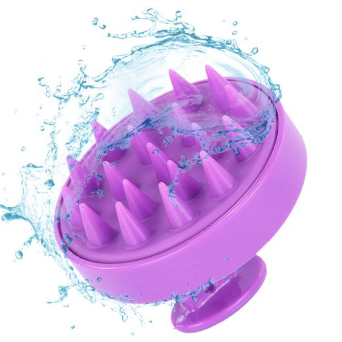 GENERICO - CEPILLO MASAJEADOR DE CUERO CABELLUDO LILA