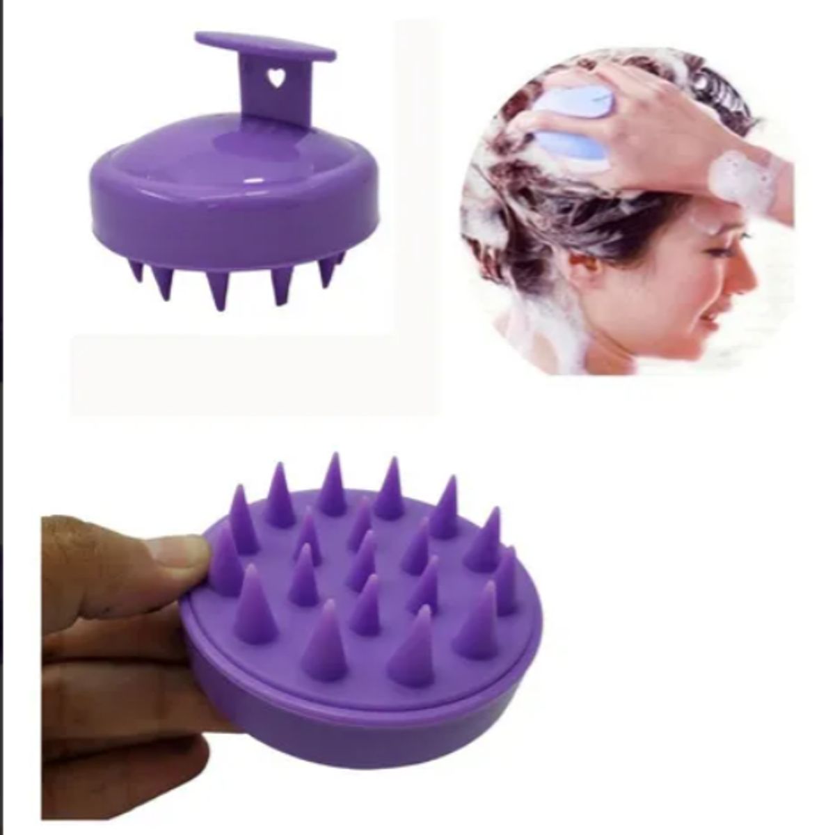 GENERICO - CEPILLO MASAJEADOR DE CUERO CABELLUDO MORADO