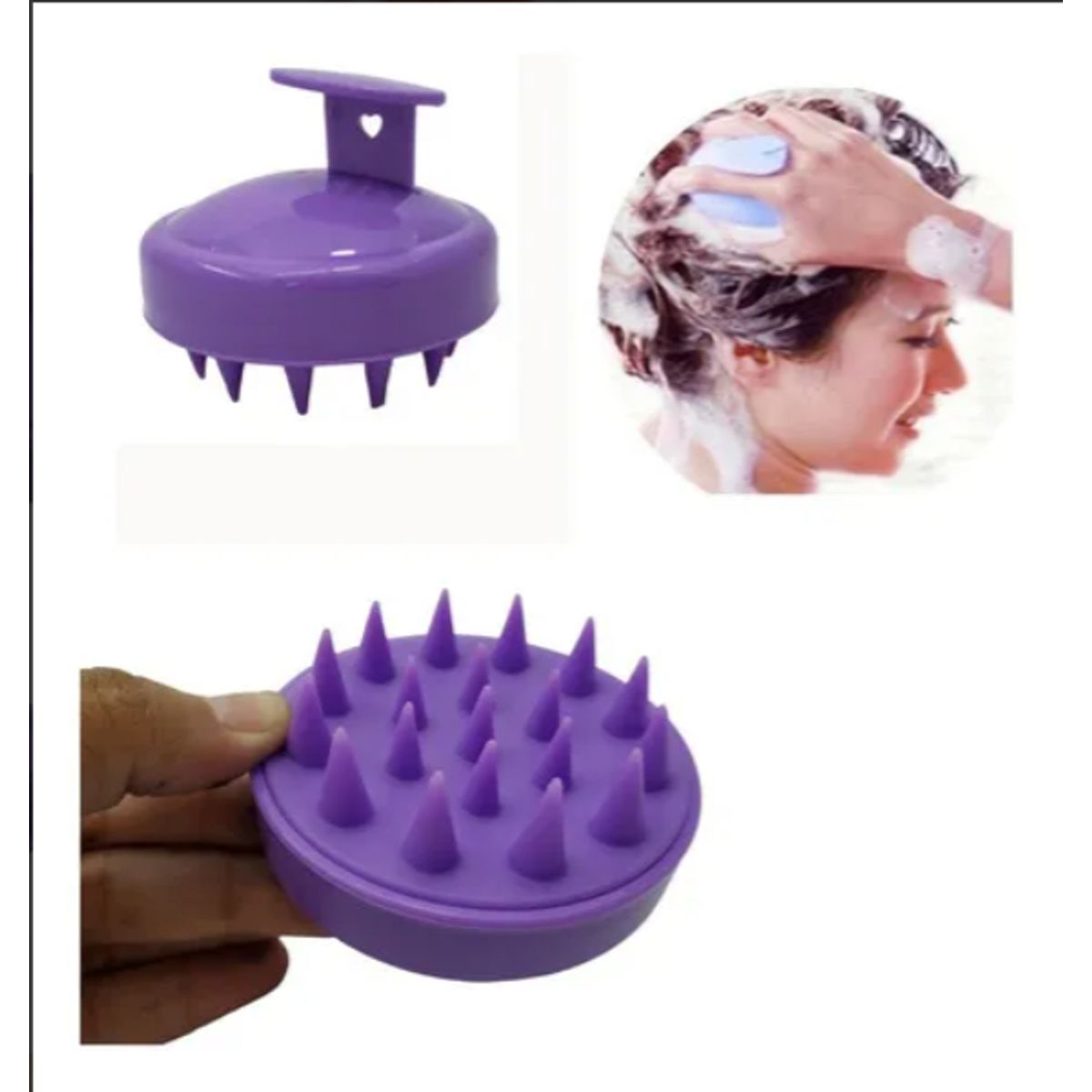 GENERICO - CEPILLO MASAJEADOR DE CUERO CABELLUDO MORADO