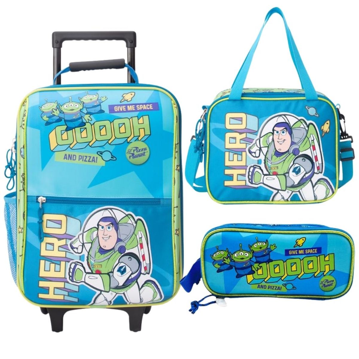 TOY STORY - Maleta Oficio + Lonchera + Cartuchera Toy Story Buzz Lightyear