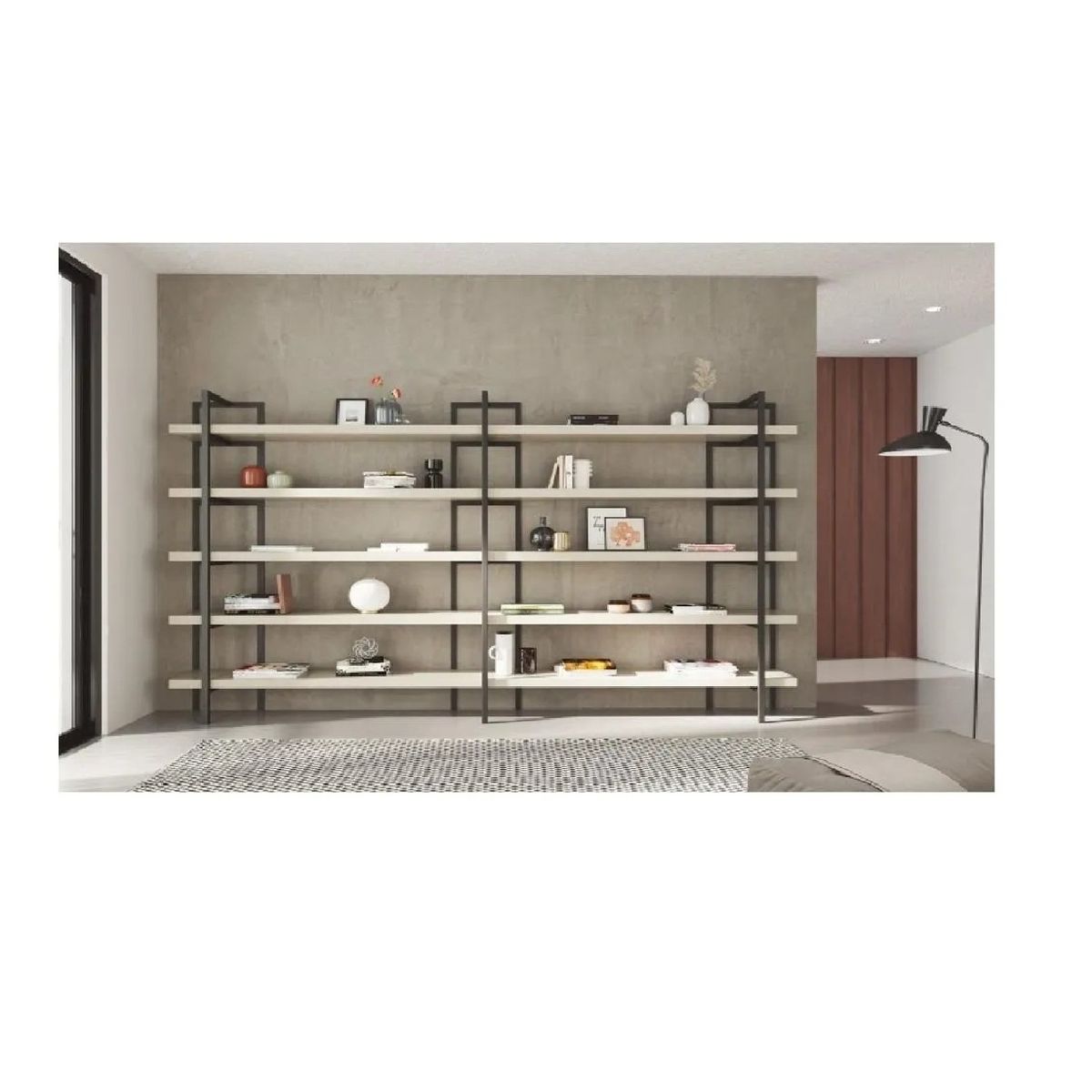 TU MESITA - Estante Industrial Moderno Xavi color BlancoNegro TU MESITA