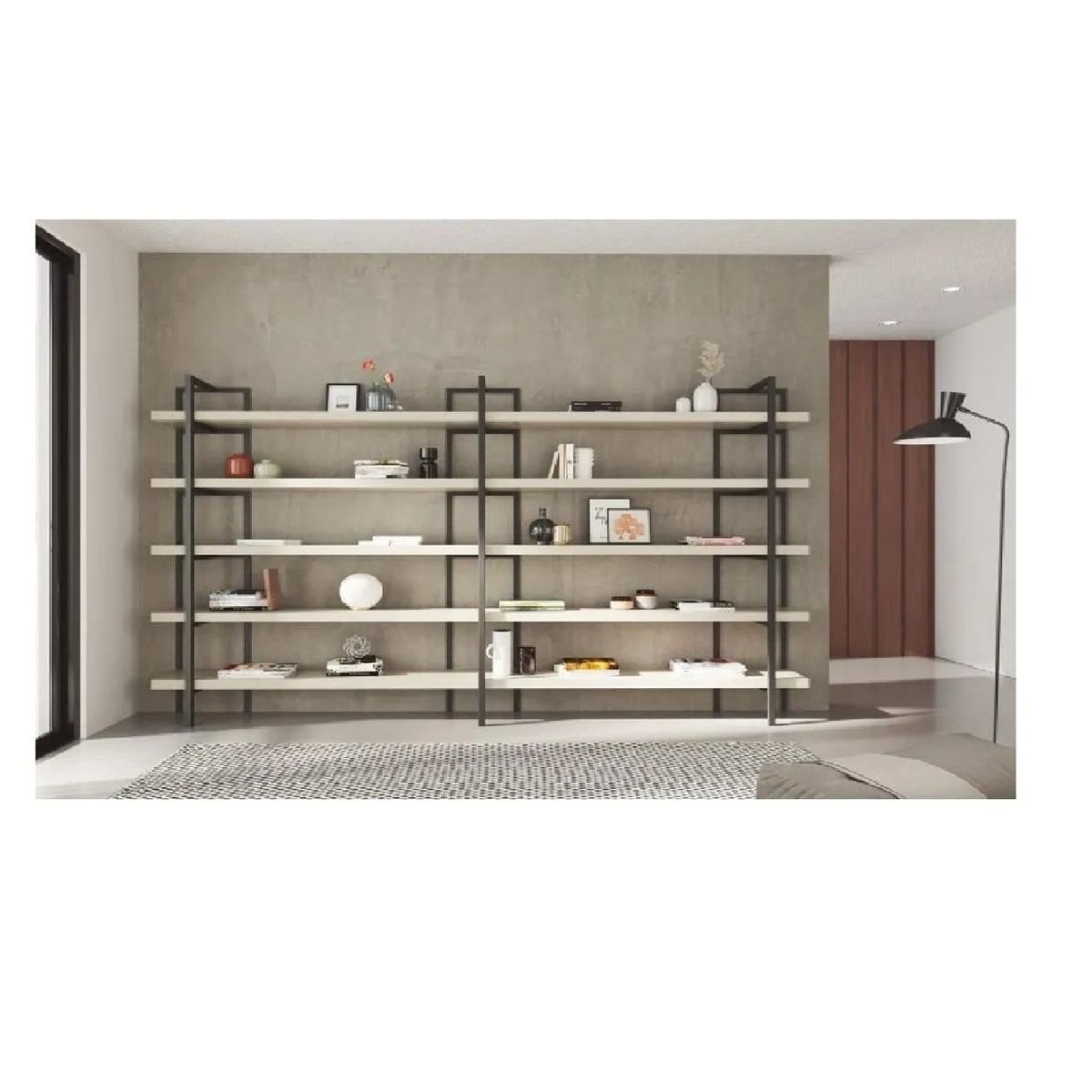 TU MESITA - Estante Industrial Moderno Xavi color BlancoNegro TU MESITA