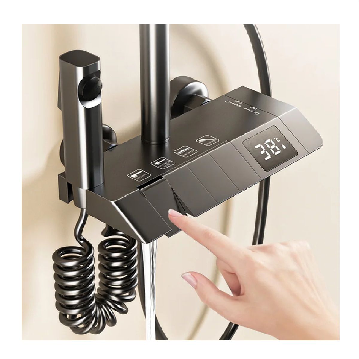 GENERICO - Columna de Ducha Mezcladora Con Panel Digital estilo Piano