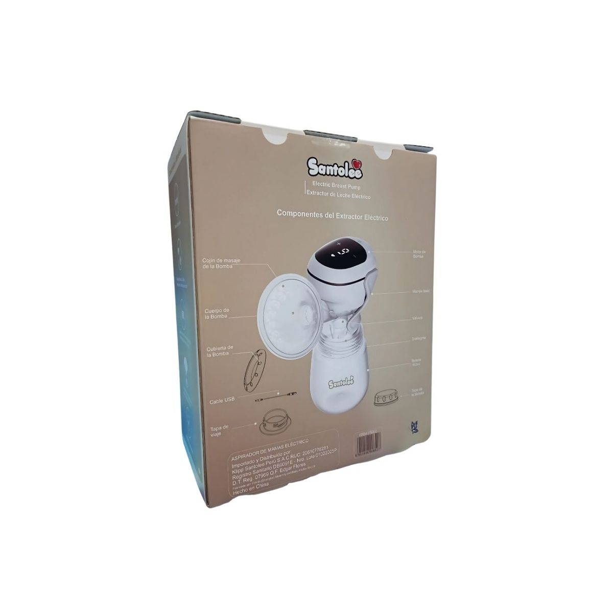 SANTOLEE - Extractor de Leche Portátil Eléctrico Santolee