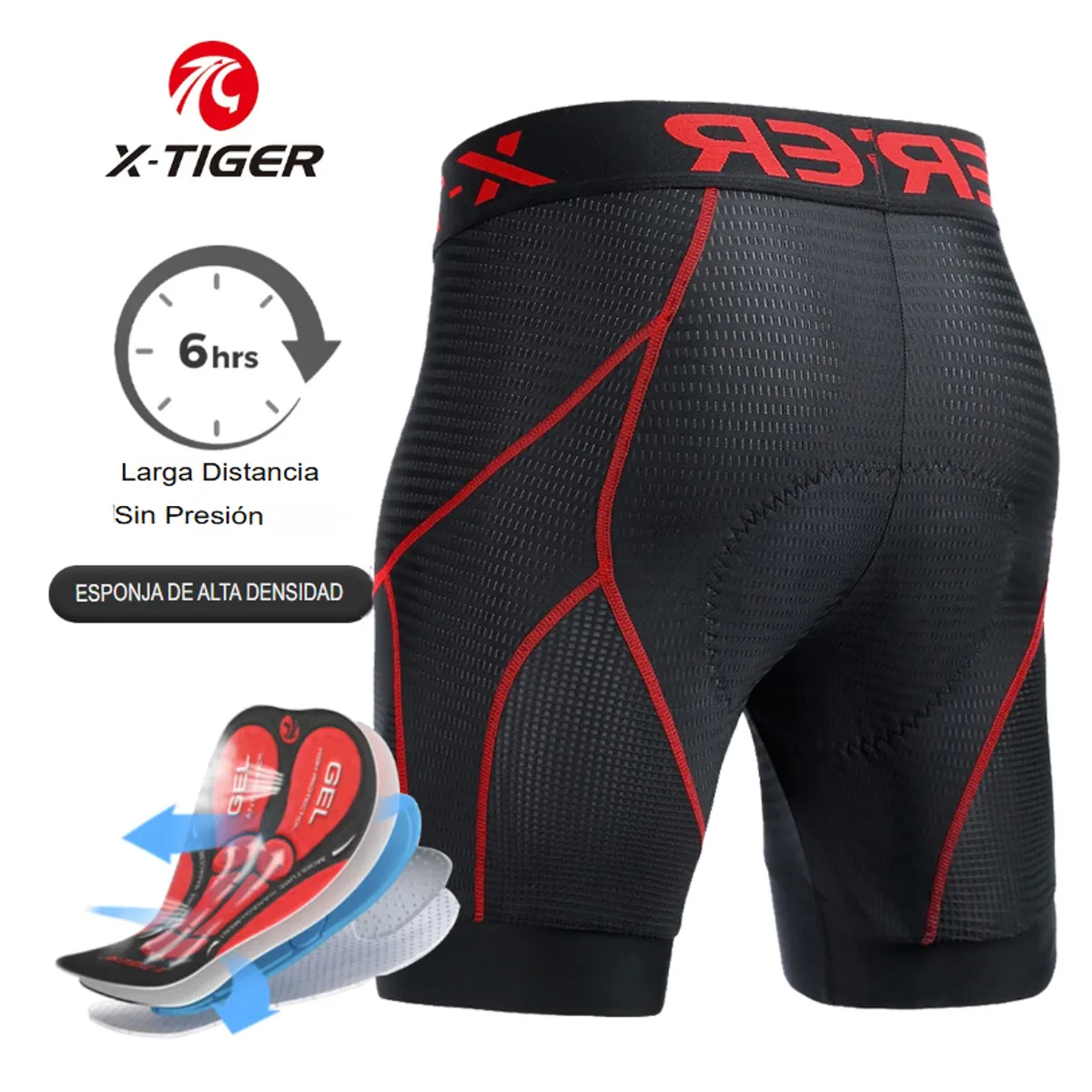 GENERICO - Short Largo Con Gel O Culote Para Ciclismo