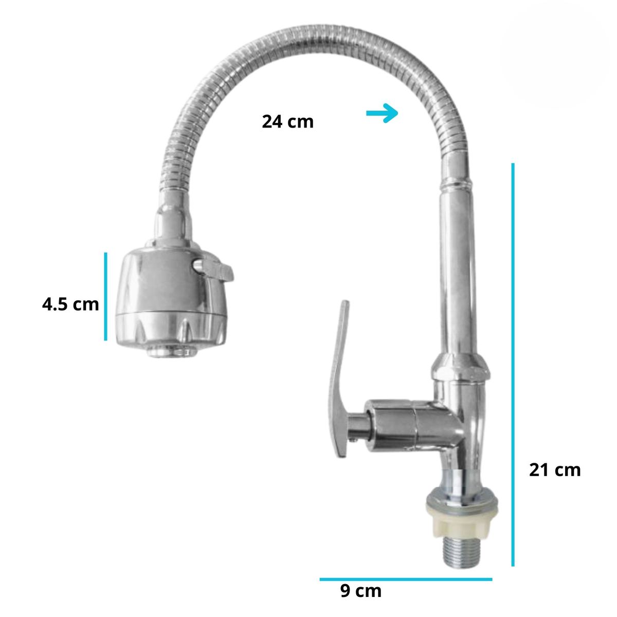 C&A - Caño de grifo corrugado flexible para mueble C&A