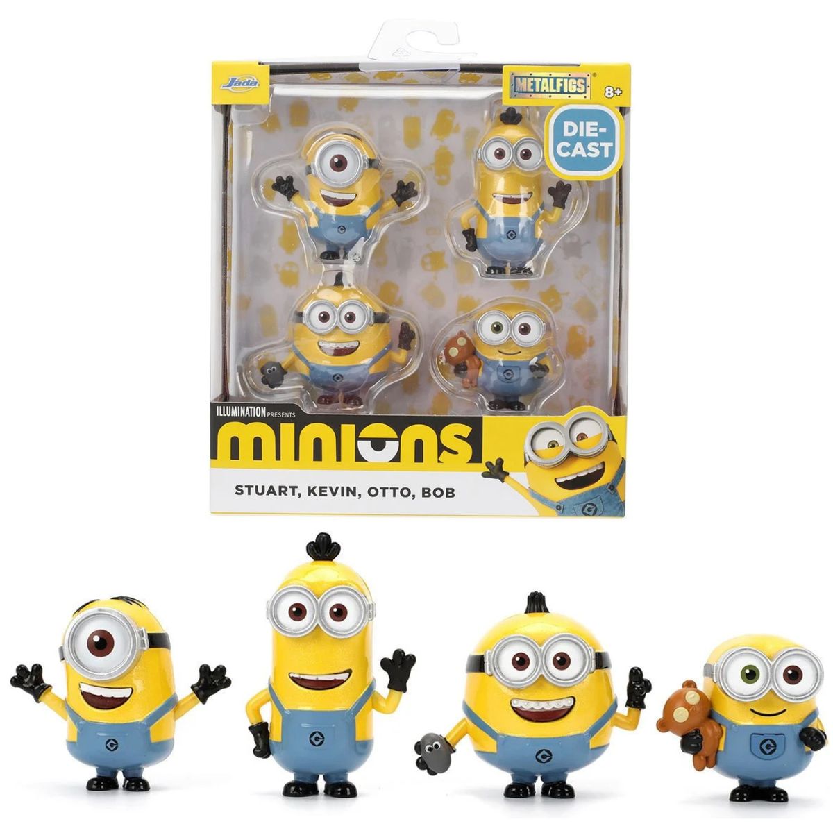 JADA TOYS - Minions Mi Villano Favorito Gru - Metal 4Pack Kevin Otto Bob