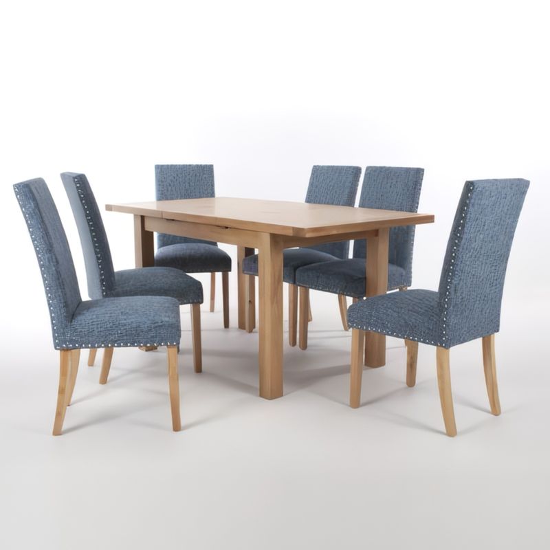 STIL NOVO - JUEGO DE COMEDOR 6 SILLAS ZOE AZUL