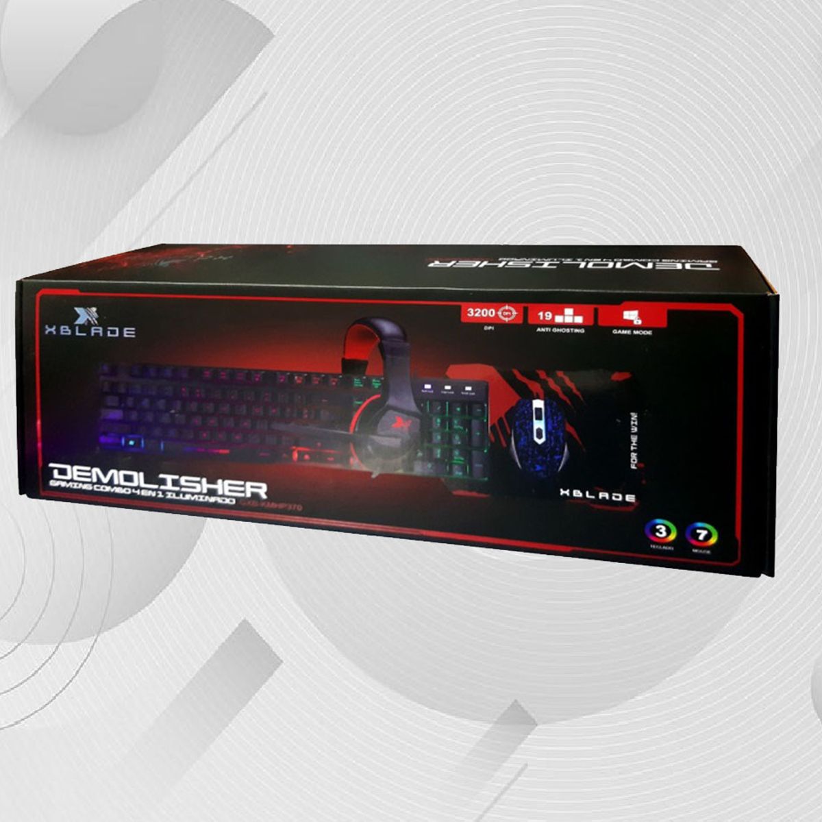 XBLADE - COMBO TECLADO XBLADE GAMING DEMOLISHER KIT 4 EN 1
