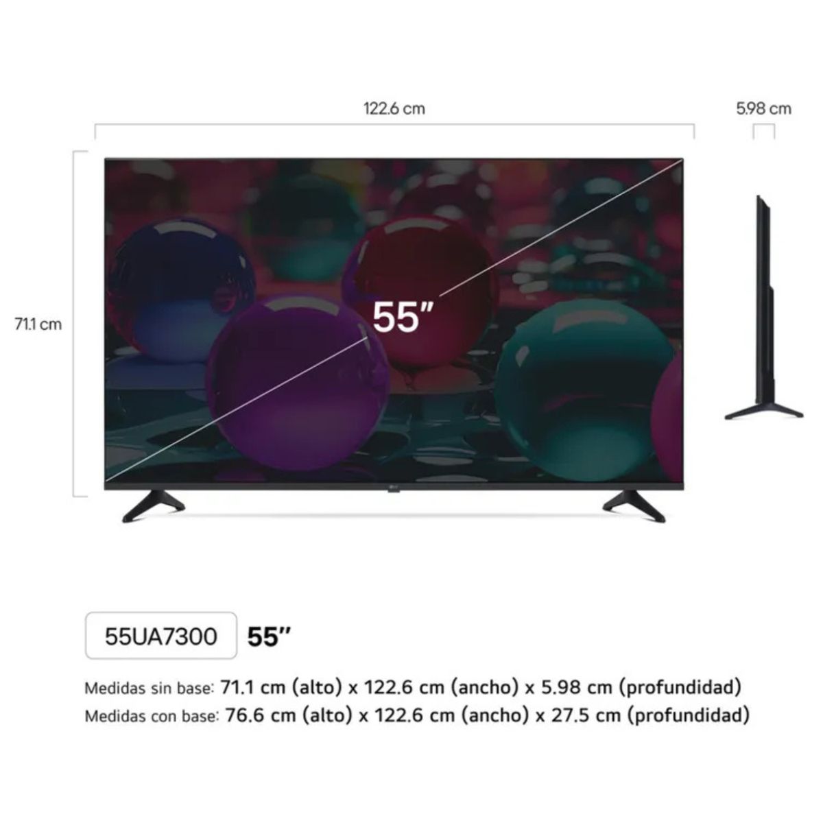 LG - Televisor LG 55 UHD 4K Thinq AI 55UA7300PSB 2025