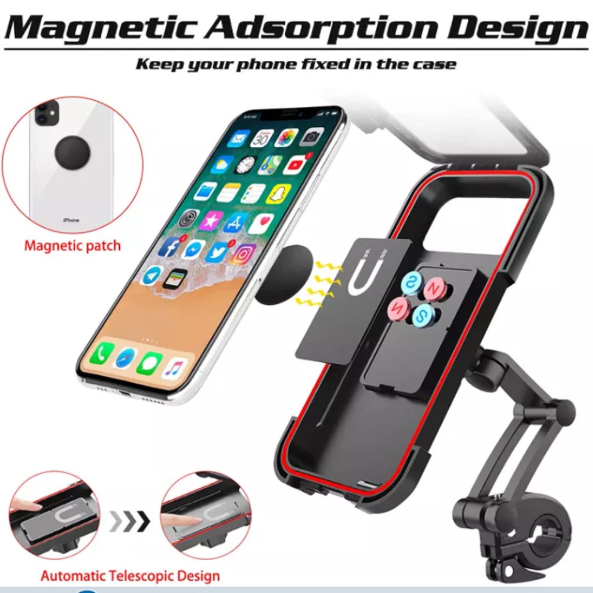 GENERICO - Soporte Holder Universal para Celular Bicicleta y Moto 360