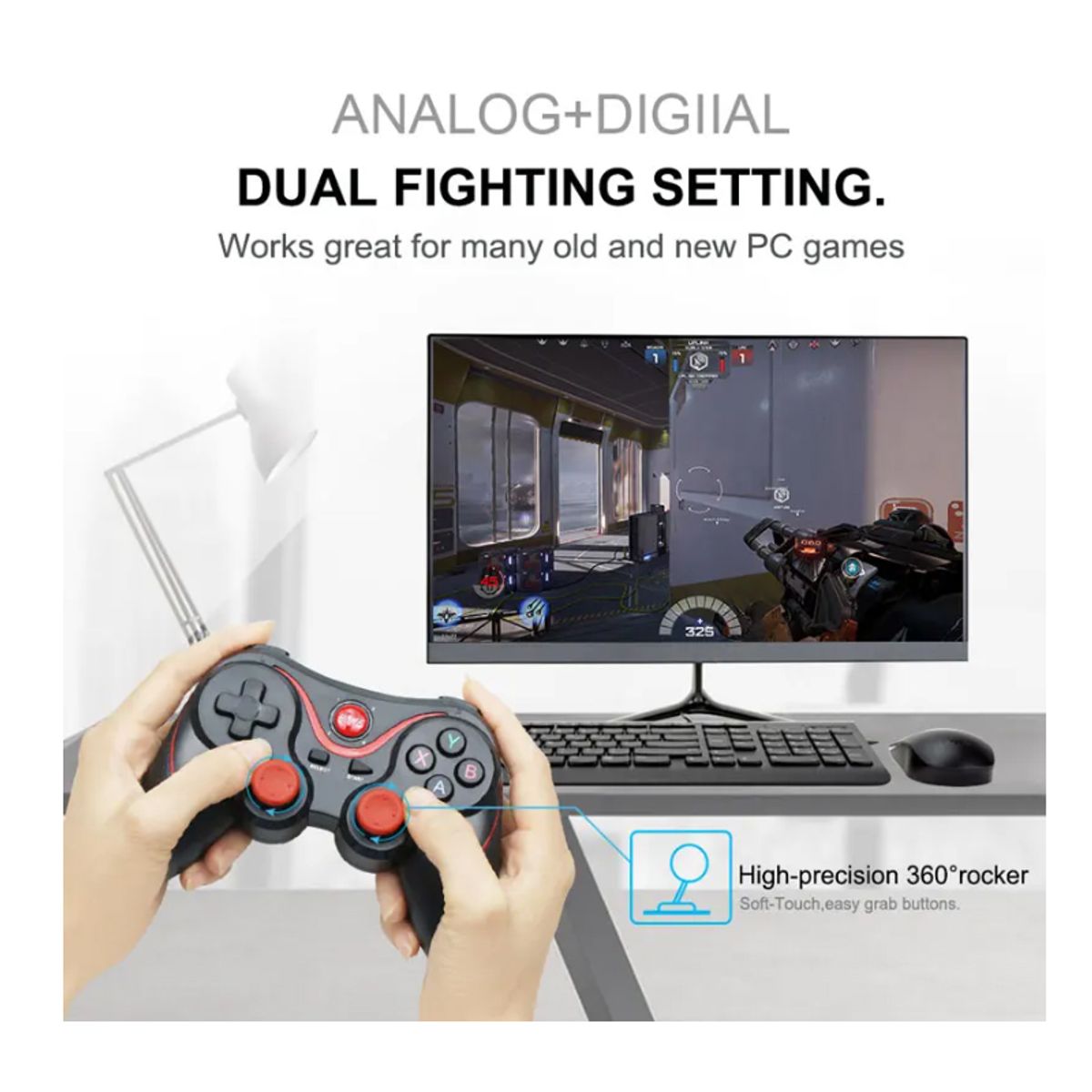 GENERICO - Mando bluetooth para Celular Tablet TV BOX Smart TV Gamer