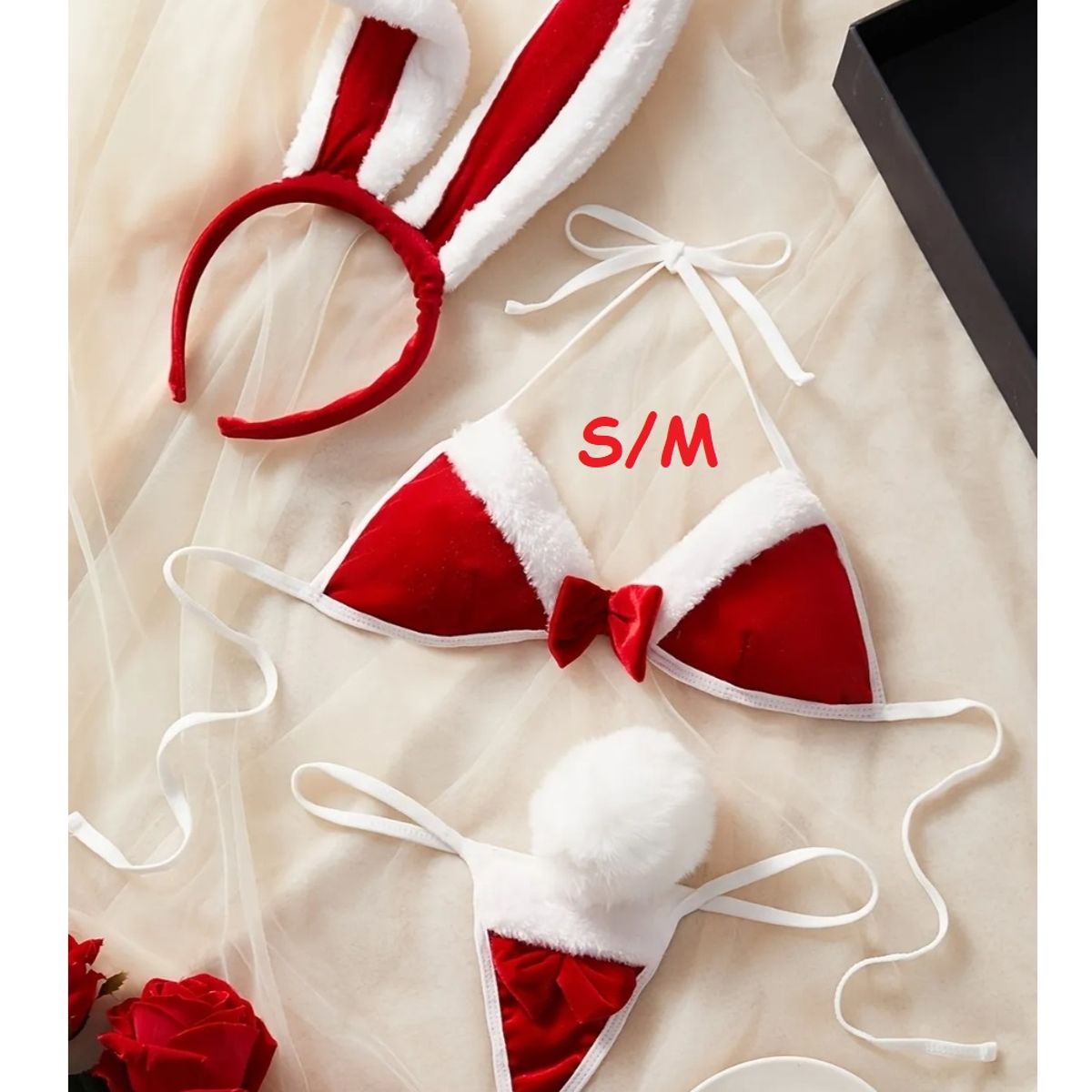 GENERICO - DISFRAZ DE CONEJITA LENCERIA  MALLA S/M