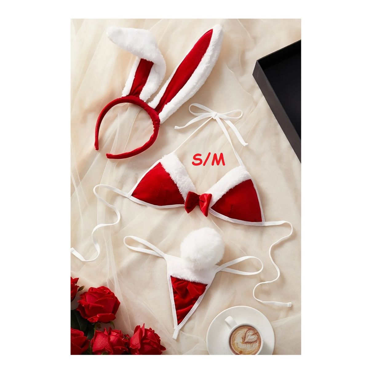 GENERICO - DISFRAZ DE CONEJITA LENCERIA  MALLA S/M