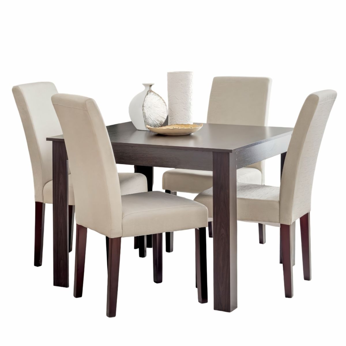 STIL NOVO - JUEGO DE COMEDOR 4 SILLAS AITANA BEIGE CLARO