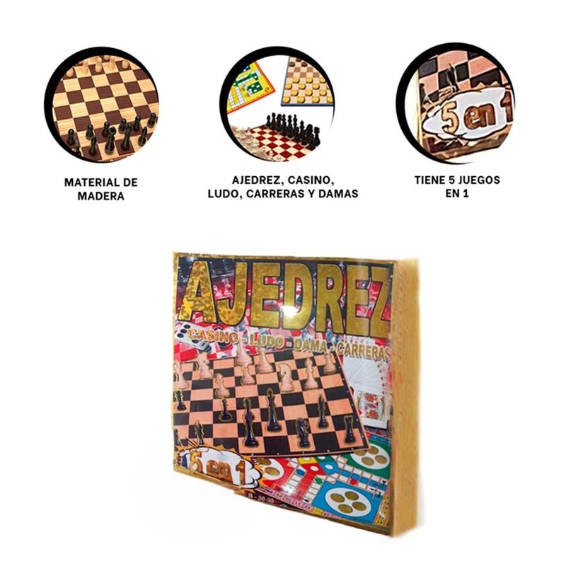 GENERICO - Pack12 Tablero Divertida para Jugar en Familia de 5 en 1