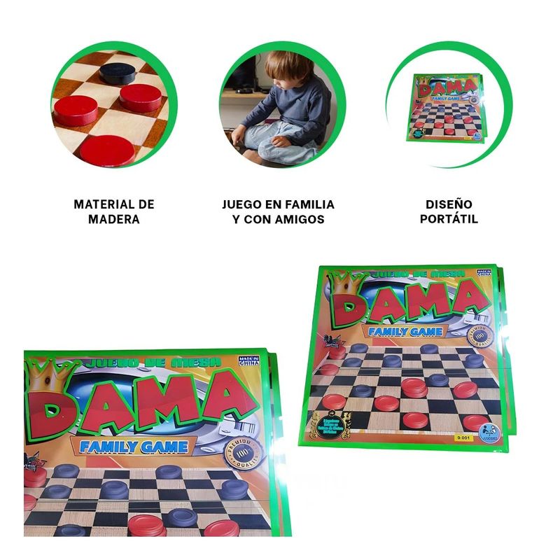 GENERICO - Pack12 Tablero Portatil y Ligero de Madera para Dama