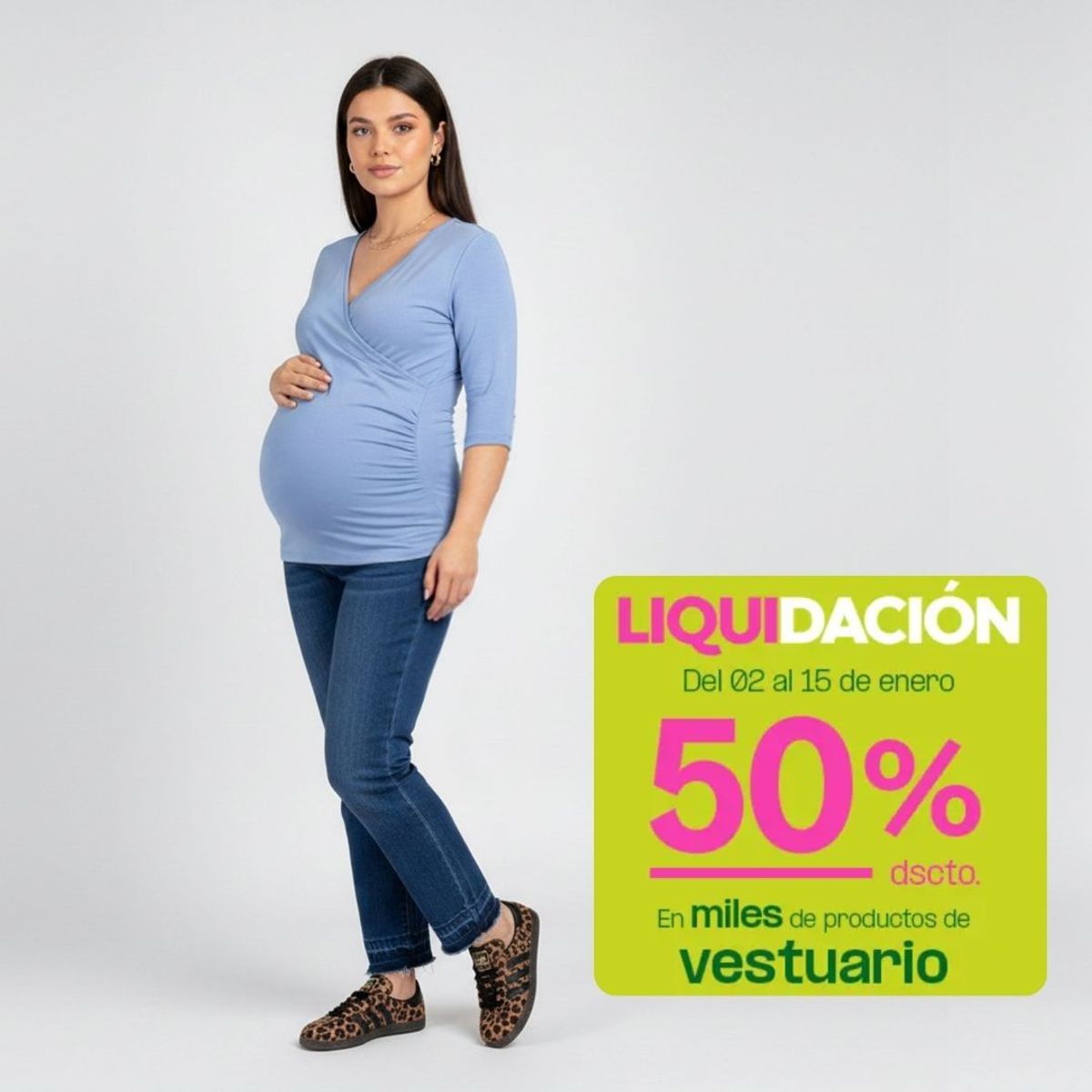 MOMMYLAND - JEAN RECTO CON SOPORTE MATERNAL
