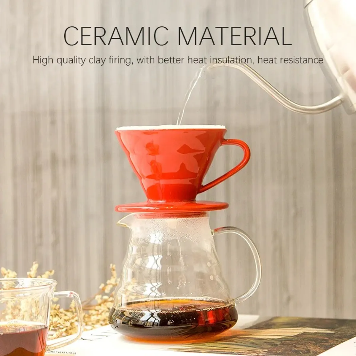 GENERICO - kit  dripper cerámico + jarra de café GRATIS filtro de papel