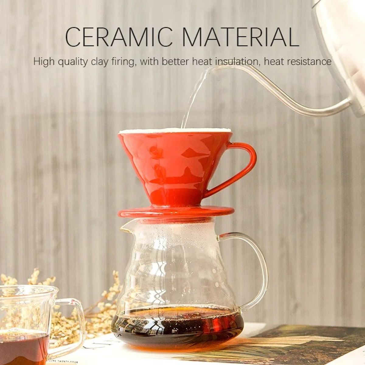 GENERICO - kit  dripper cerámico + jarra de café GRATIS filtro de papel