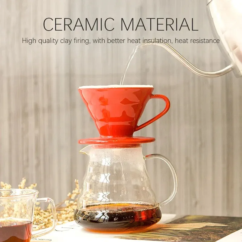 GENERICO - kit  dripper cerámico + jarra de café GRATIS filtro de papel