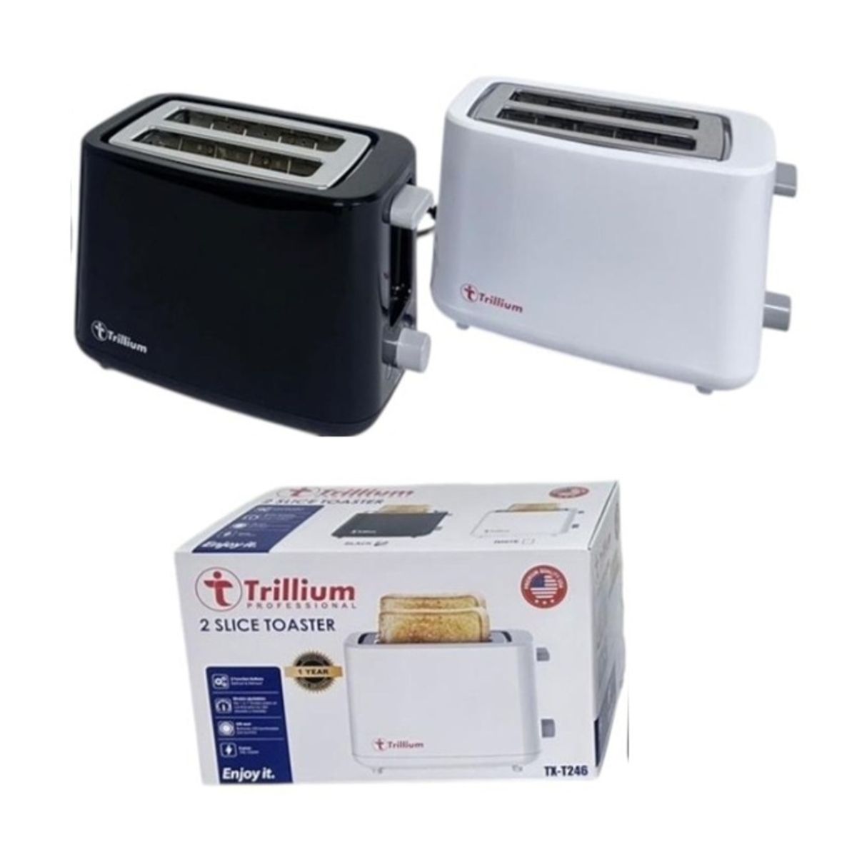 GENERICO - Tostadora Electrica de 2 panes TRILLIUM TX-T246 Blanco