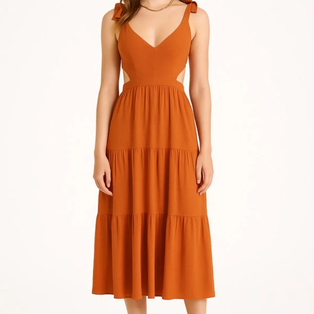 AMA OUTFITTERS - VESTIDO CON COPAS CIELO