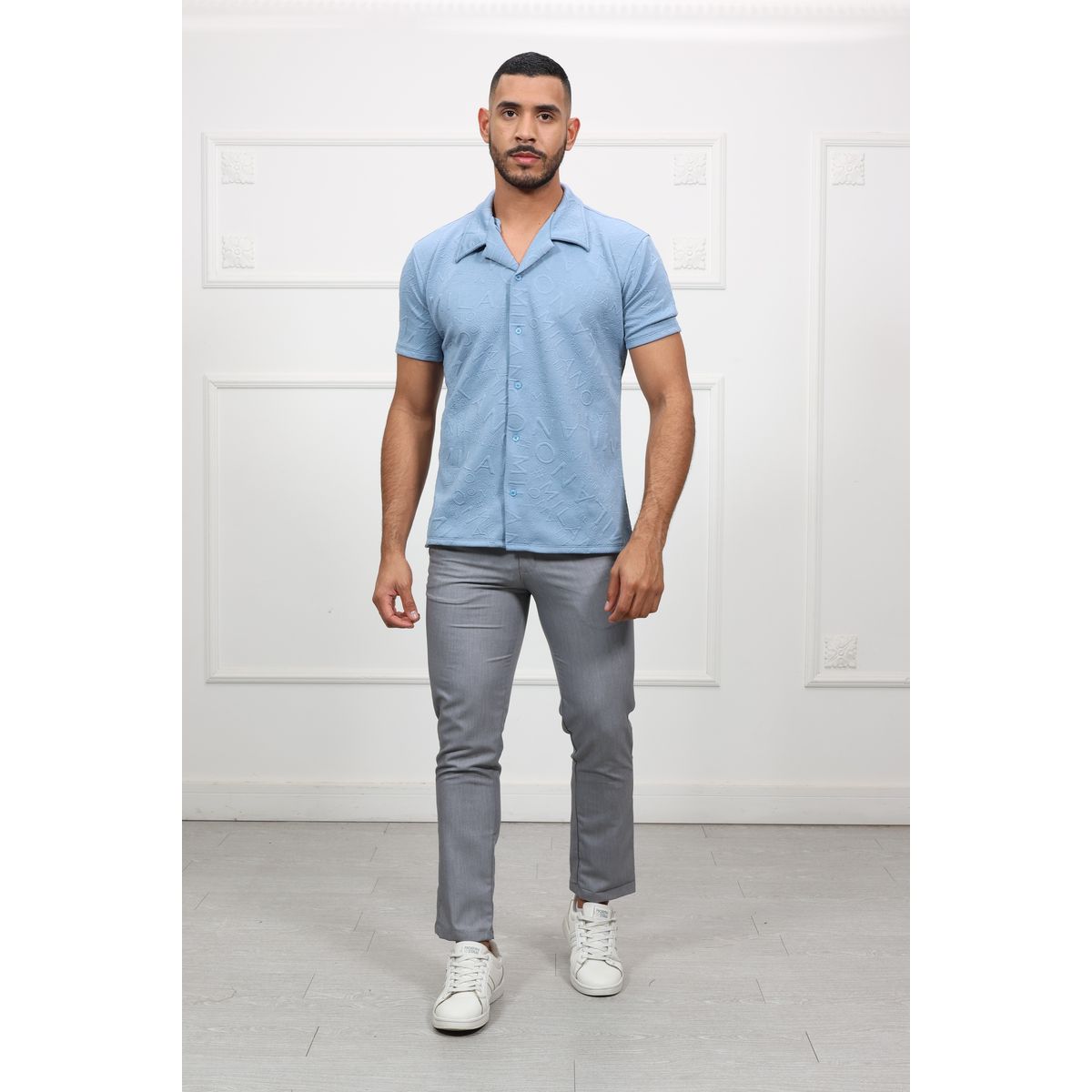 GENERICO - Camisa Manga Corta Casual Heds Celeste