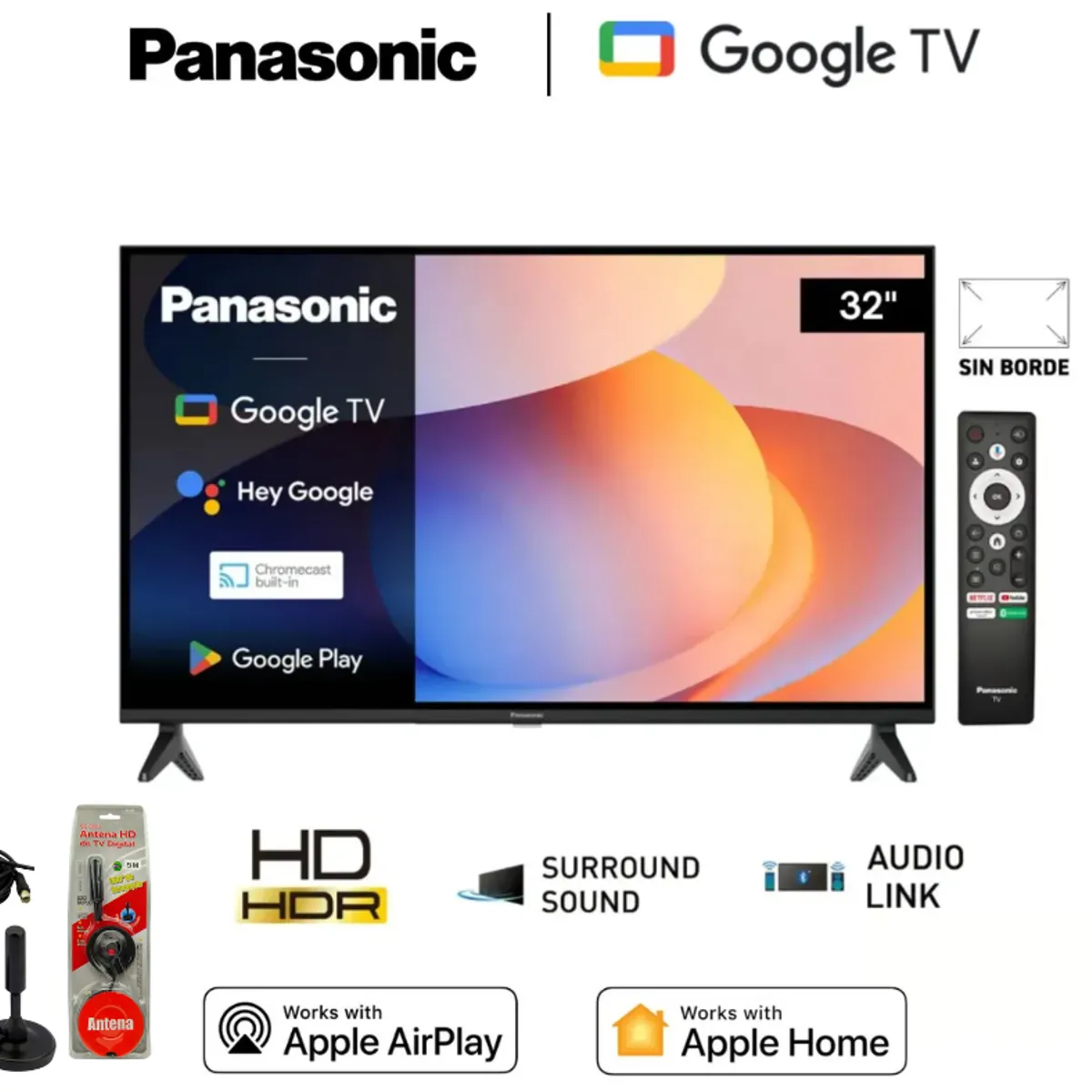 PANASONIC - TELEVISOR PANASONIC SMART TV 32 LED HD TC-32NS600P + ANTENA DIGIAL