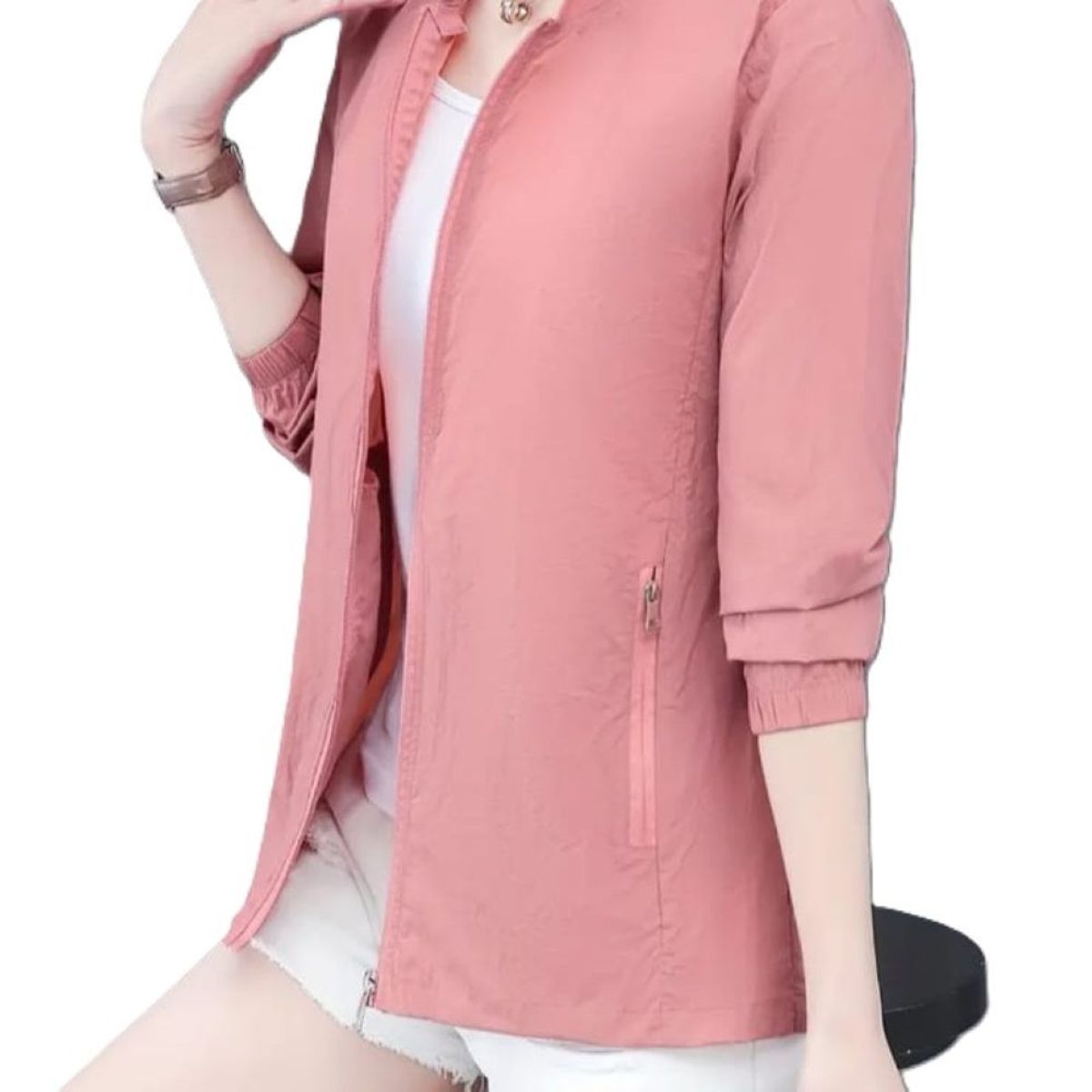 EPAUS - Chaqueta Cortavientos Mujer Ultraligera con Bolsillo Interno Epaus