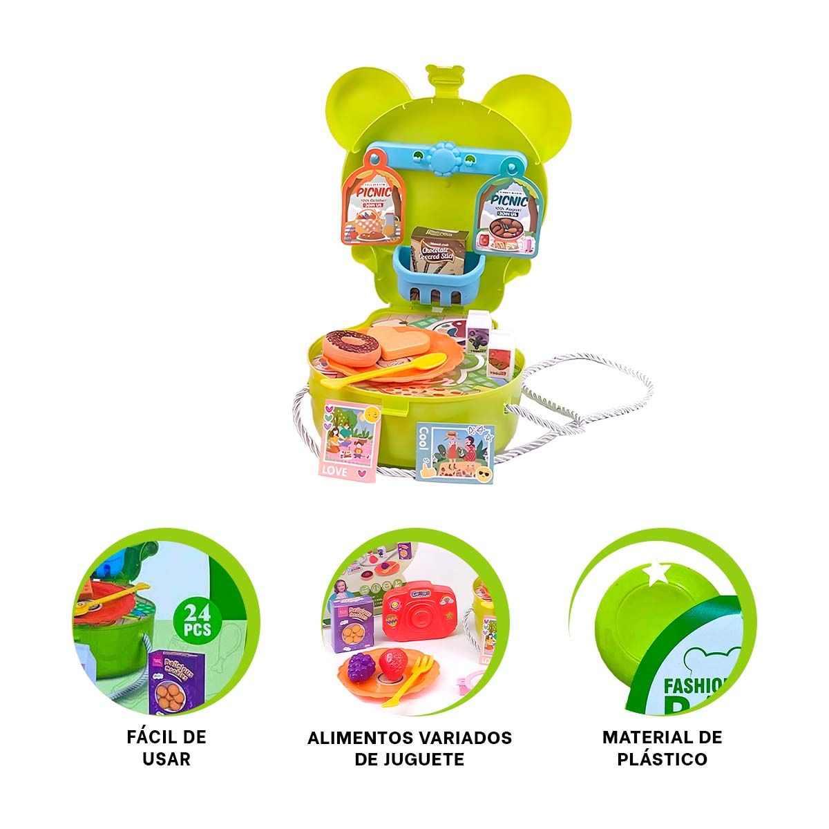 GENERICO - Pack6 Bolso Bonito con 24pzs en Verde Y+Papel de Regalo