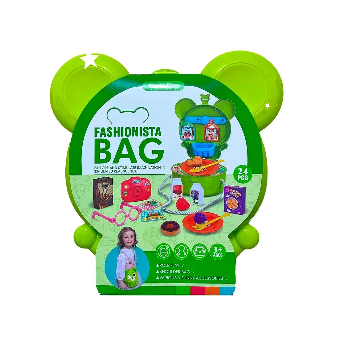 GENERICO - Pack6 Bolso Bonito con 24pzs en Verde Y+Papel de Regalo