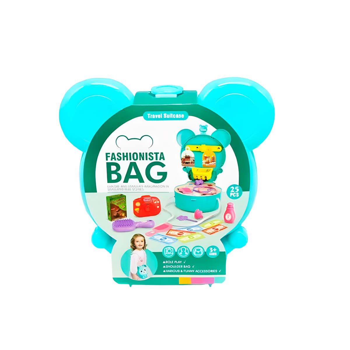 GENERICO - Pack12 Bolso Bonito con 25pzs en Celeste Y+Regalo Stickers