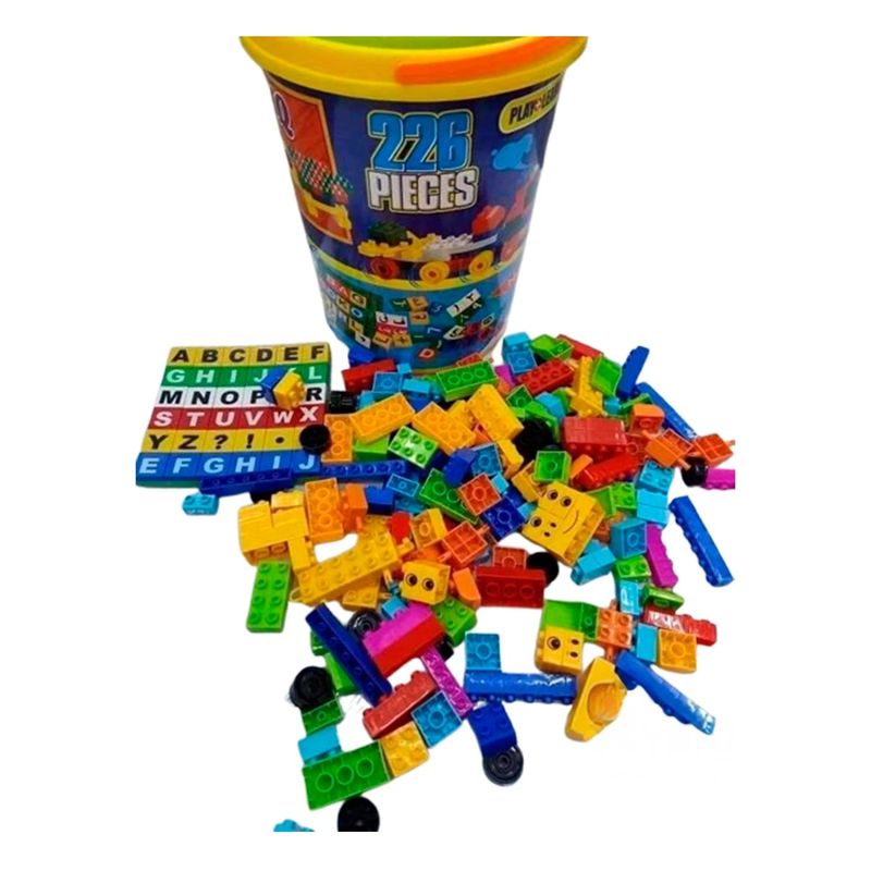 GENERICO - Pack2 Juego Didactico de Bloques 226 Pieza Y+Papel de Regalo