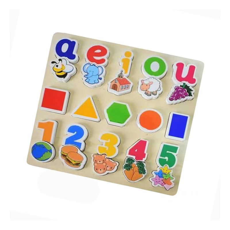 GENERICO - Pack2 Rompecabeza con Figuras de Madera Y+Papel de Regalo