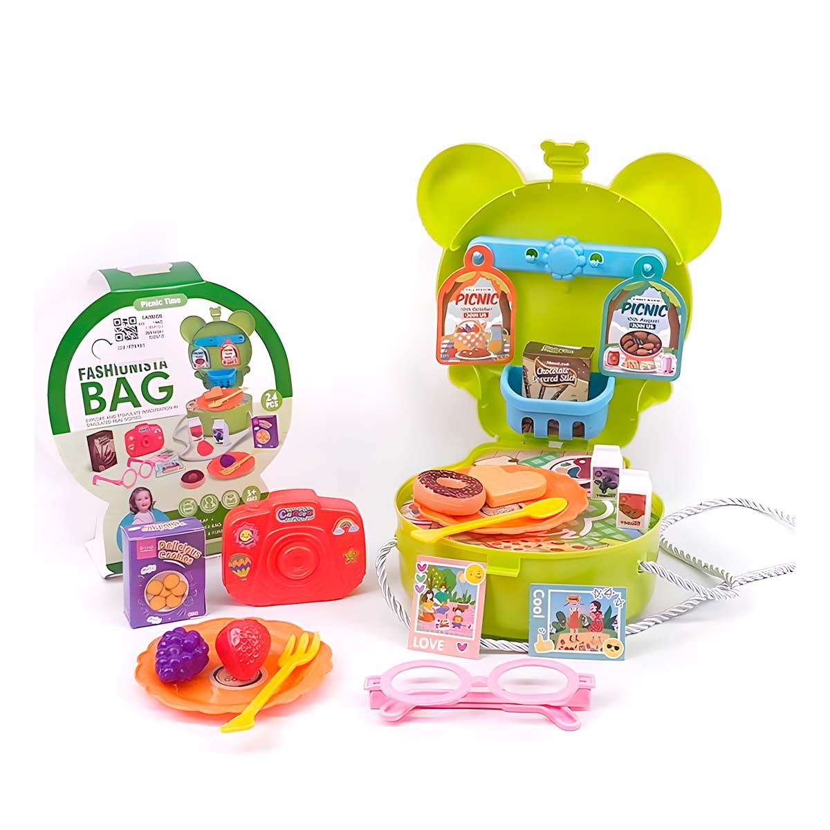 GENERICO - Pack6 Bolso Entretenido en Color Verde Y+Regalo Agendita