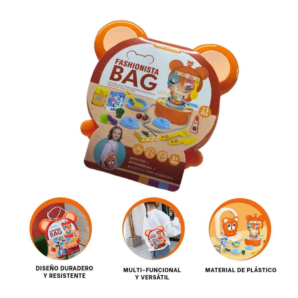 GENERICO - Cartera con Orejitas de Cocina Portatil de Plastico