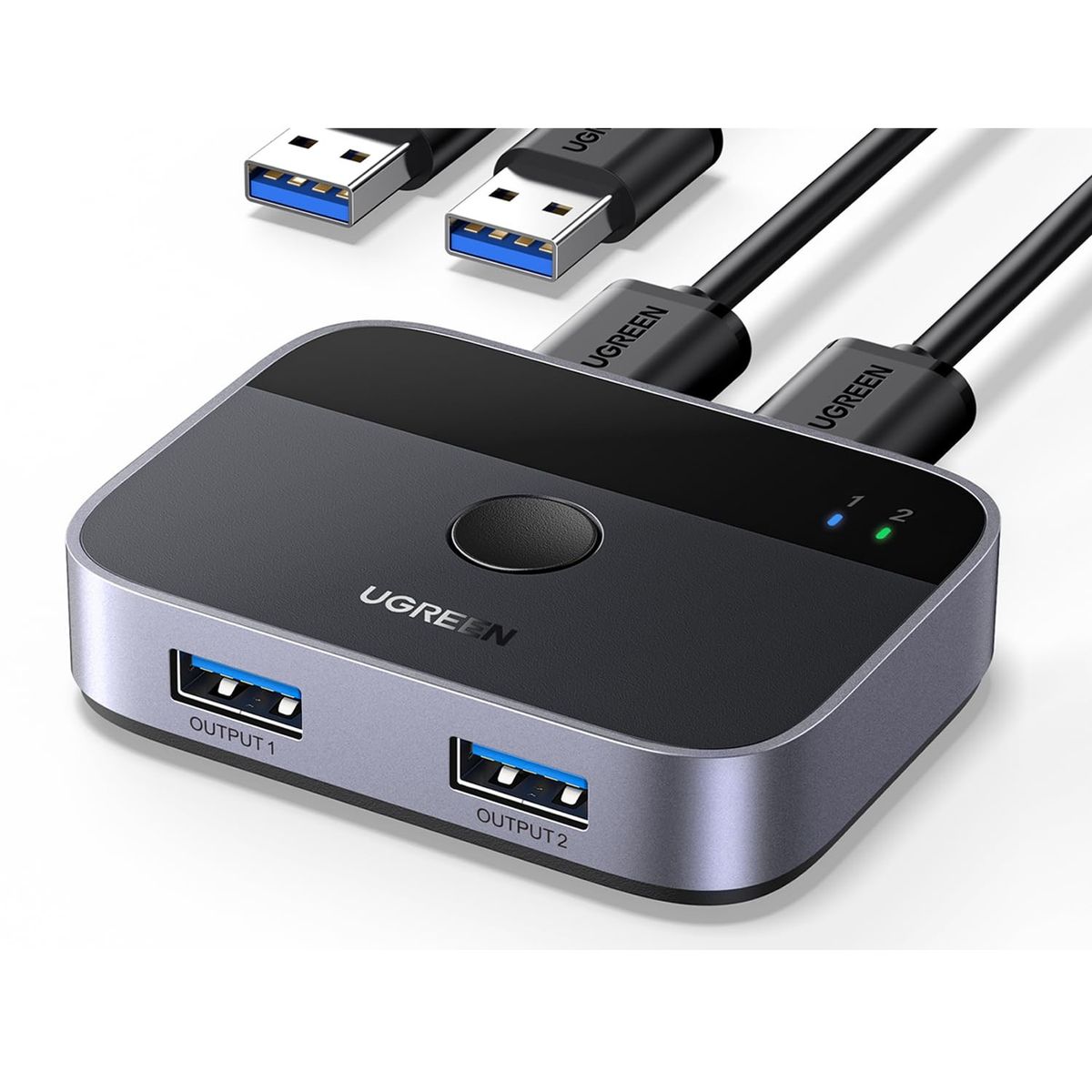 UGREEN - Adaptador 2 en 1 Switch 2x USB-A 3.0 Entrada Salida Ugreen CM757 35313